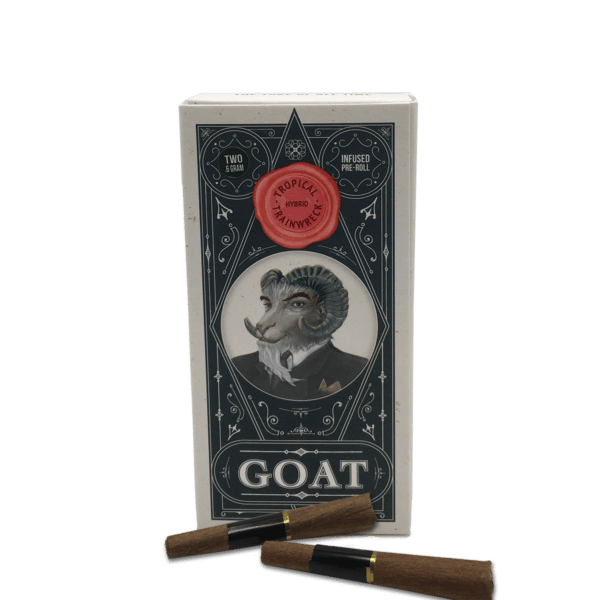 GOAT Tropical Trainwreck - .6g Infused Blunt 2-Pack - 36.17% TAC