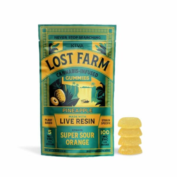 Lost Farm Pineapple Gummies - Super Sour Orange